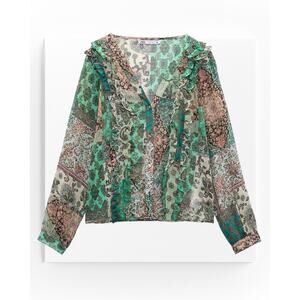 NWT - Zara original patchwork shirt Size: Large